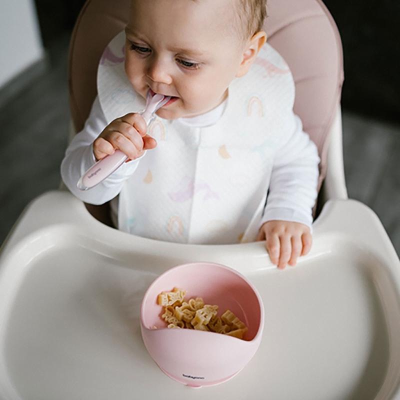 Detská flexibilná lyžička Baby Ono ružová