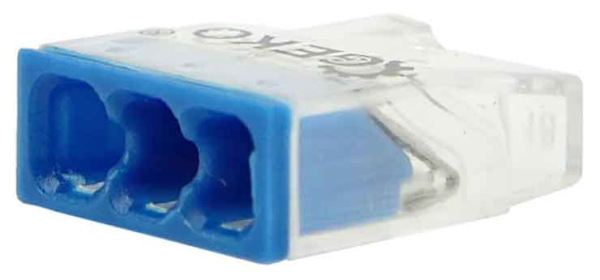 Rýchlospojkový elektrický konektor 3 x 0,5-2,5 mm2, GEKO 1