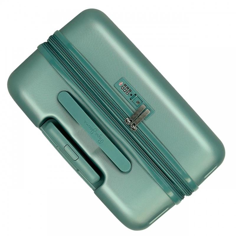 PEPE JEANS Highlight Verde, Sada luxusných ABS cestovných kufrov 70cm/55cm, 768952B 6