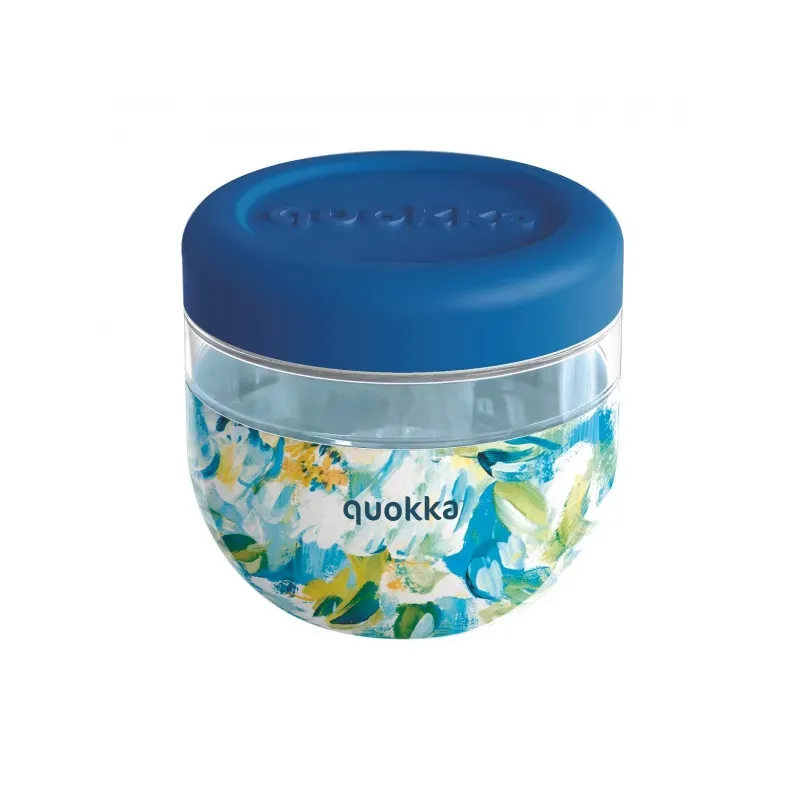 QUOKKA Bubble, Plastová nádoba na jedlo BLUE PEONIES, 770ml, 40134