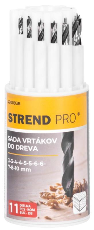 Sada vrtákov Strend Pro, do dreva, 13,3x5,4x5,4 cm, bal. 11 ks