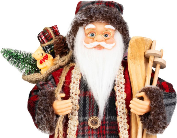 Dekorácia MagicHome Vianoce, Santa, s darčekom, červený, 60 cm 1