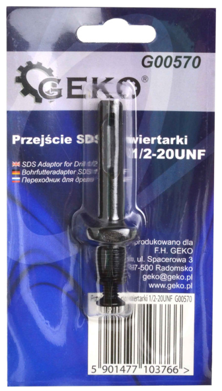 Adaptér SDS+ na 1/2"závit 20-UNF, GEKO 1