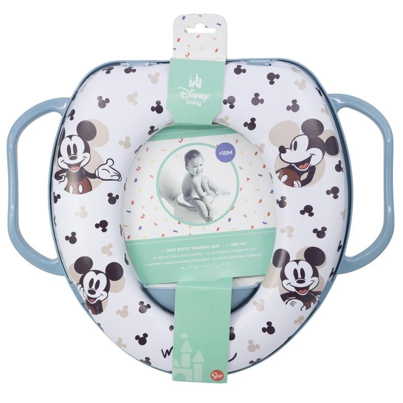 Redukcia na WC s držadlami - Soft Mickey Mouse Baby Blue, 10471