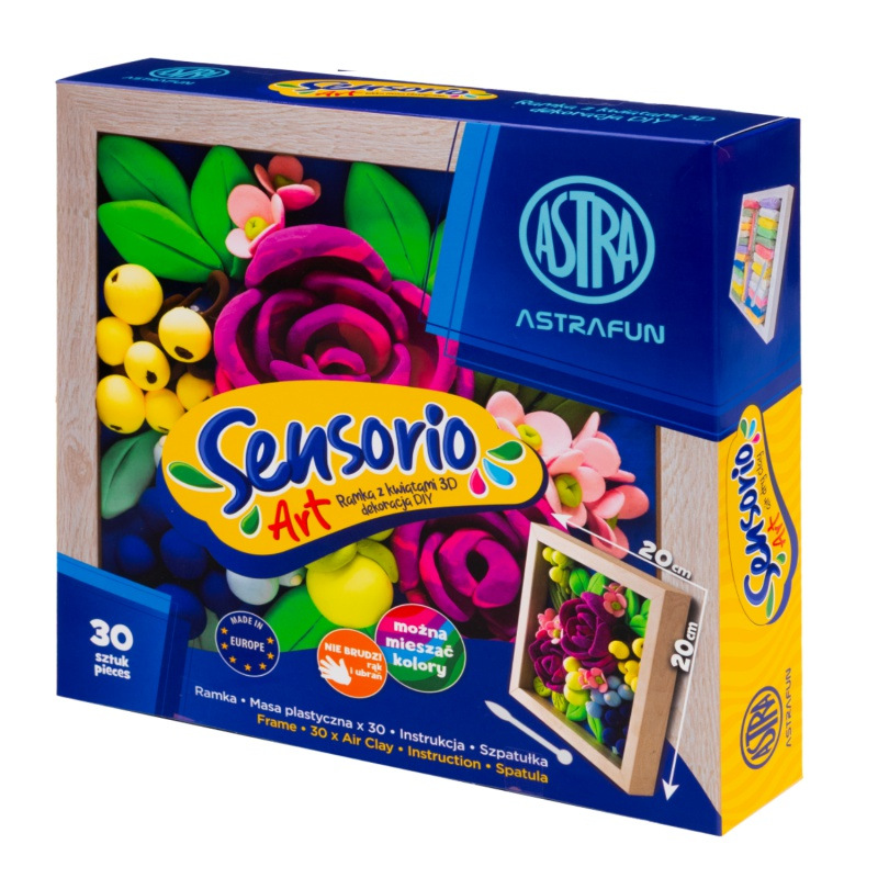 Modelovacia hmota s rámikom Astra Sensorio Art – Ruže, 30 farieb, 336125001
