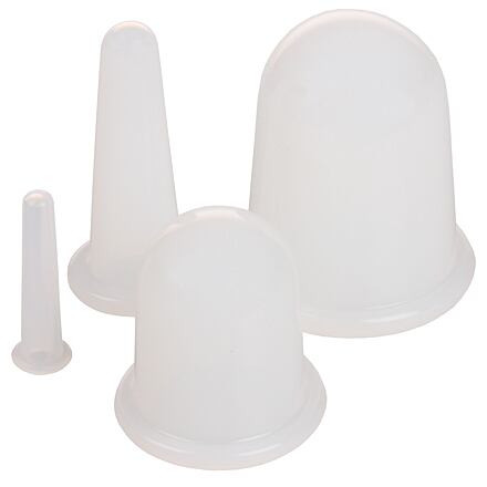 Cups 4Pack masážne silikonové baňky biela