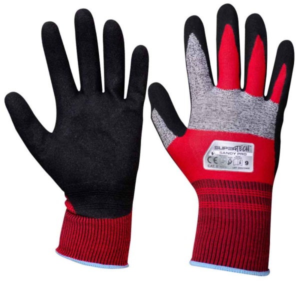 Ochranné rukavice SUPER TECH SANDY PRO, pieskový nitril, veľkosť 10, VASKO 2