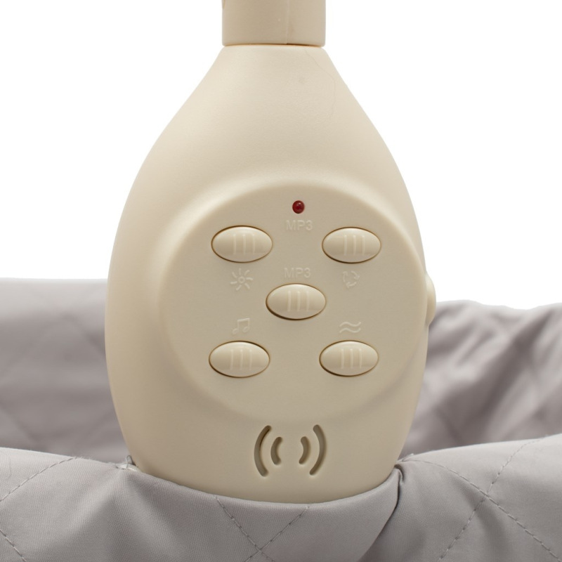 Multifunkčná kolíska postieľka pre miminko New Baby hviezdičky sivá 5