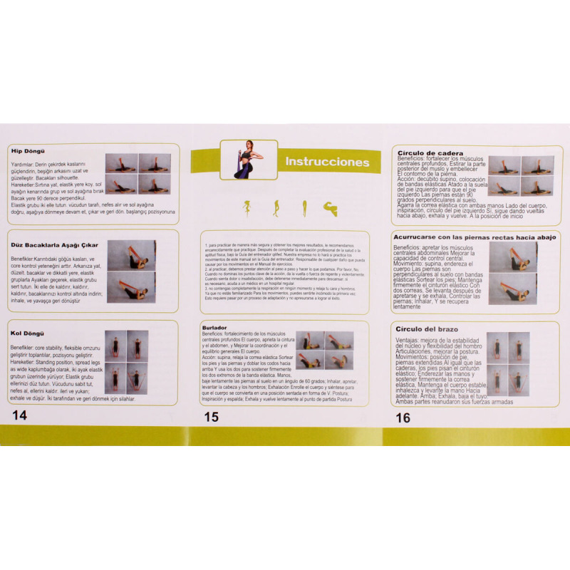 Yoga Stretch Mix 1500 sada posilňovacích gúm 5 ks ružová 8