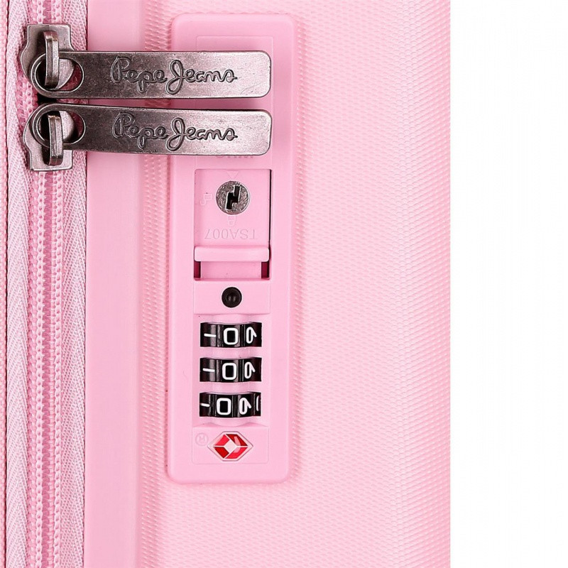 PEPE JEANS Highlight Light Pink, ABS Cestovný kufor, 55x40x20cm, 37L, 768912C (small) 7