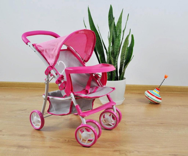 Detský športový kočík pre bábiky Milly Mally Kate Prestige Pink 4