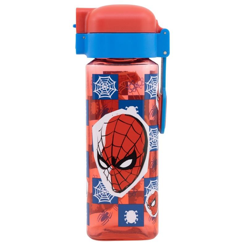 STOR Hranatá plastová fľaša SPIDERMAN Lock, 550ml, 74702