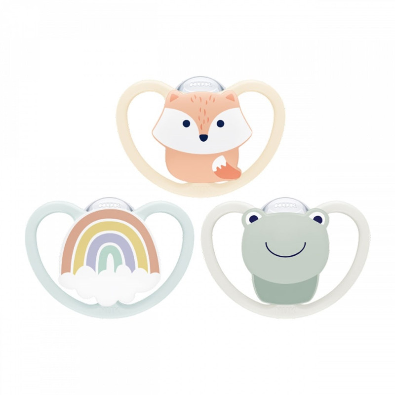Cumlík Space NUK 0-6m rainbow 0-6 m 2
