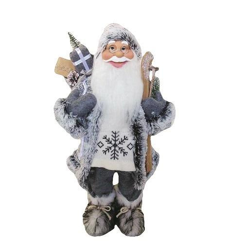 Dekorácia MagicHome Vianoce, Santa stojaci, s lyžami, 152 cm