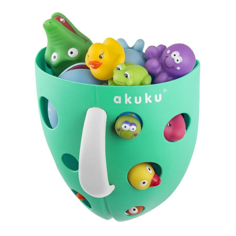 Plastový box na hračky do vane Akuku sivý 5