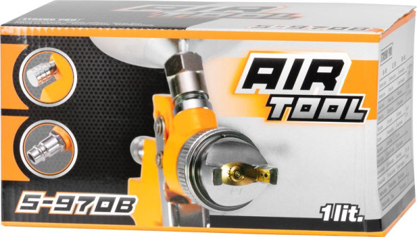 Pištoľ Airtool S-970B, na farbu, striekacia na kompresor, 1000CC 5