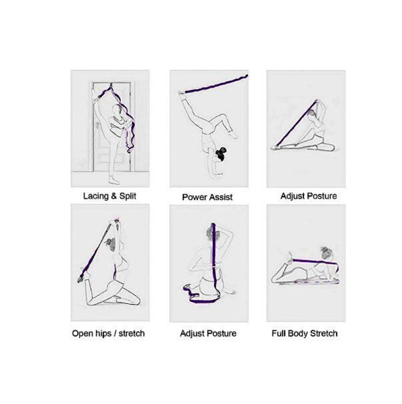 Yoga 8 Cell strečingový popruh žltá 1