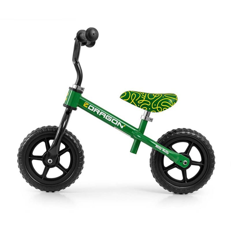 Detský balančný bicykel Milly Mally Dragon green