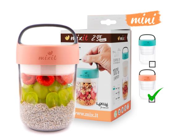 Mixit 2go mini – desiatový box 400 ml (lososový)