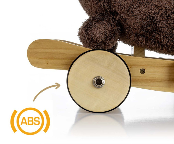 Hojdací psík s melódiou a kolieskami Milly Mally Polly Plus Brown Dog 5