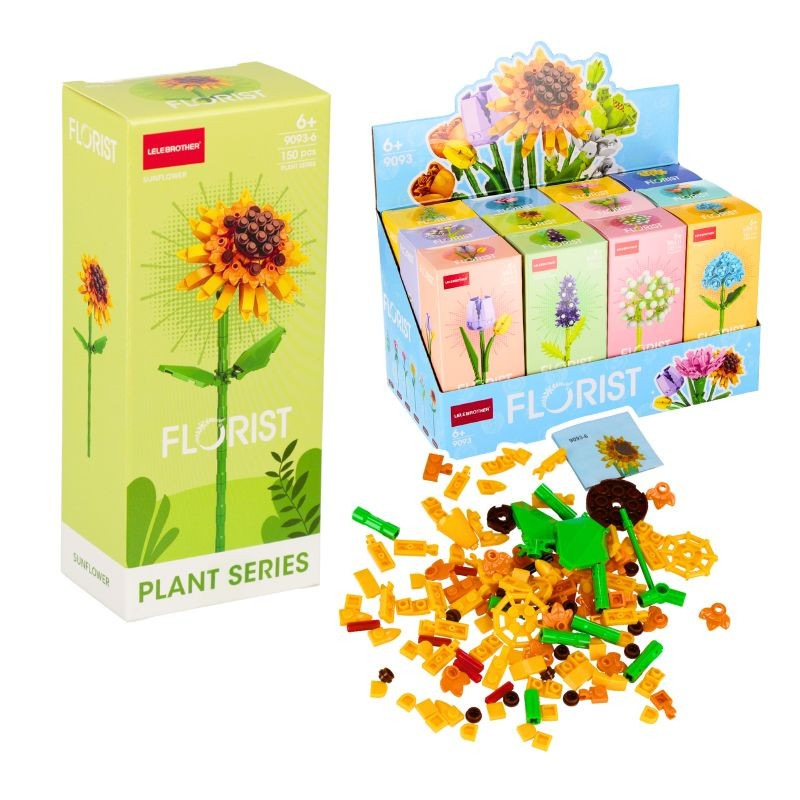 Stavebné kocky Kvety