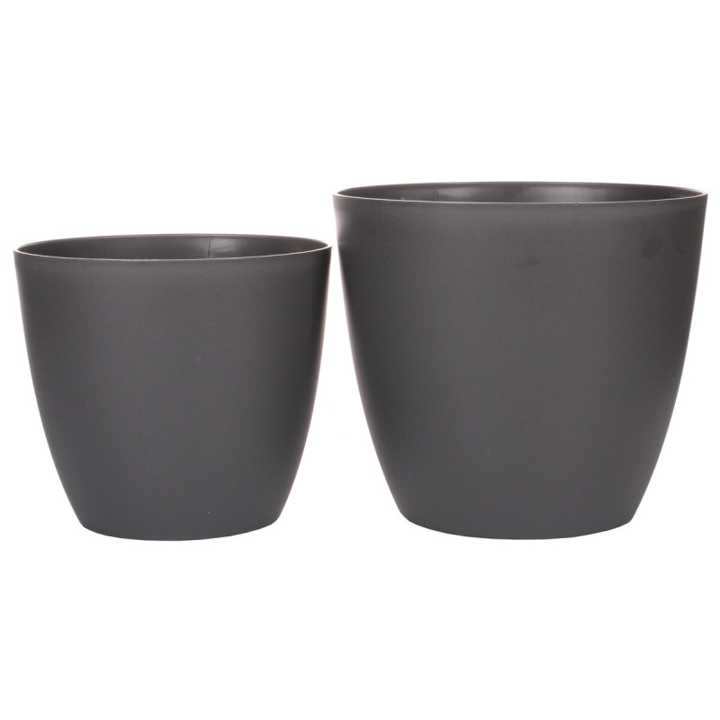 Ella Mat dekoratívny kvetináč antracitová 5