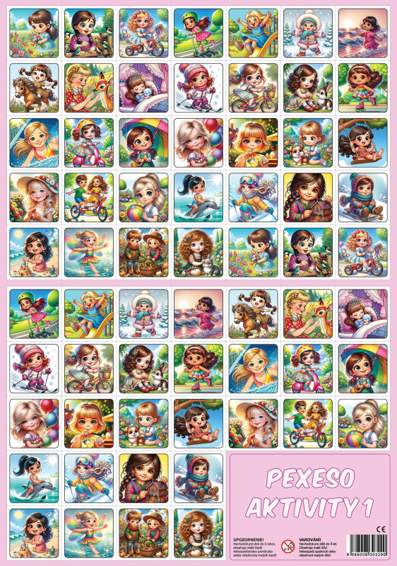 Pexeso Aktivity Dievčatá 1