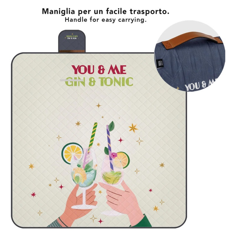 Veľká pikniková deka Perletti Travel – GinTonic, 200x200cm, 13159 3
