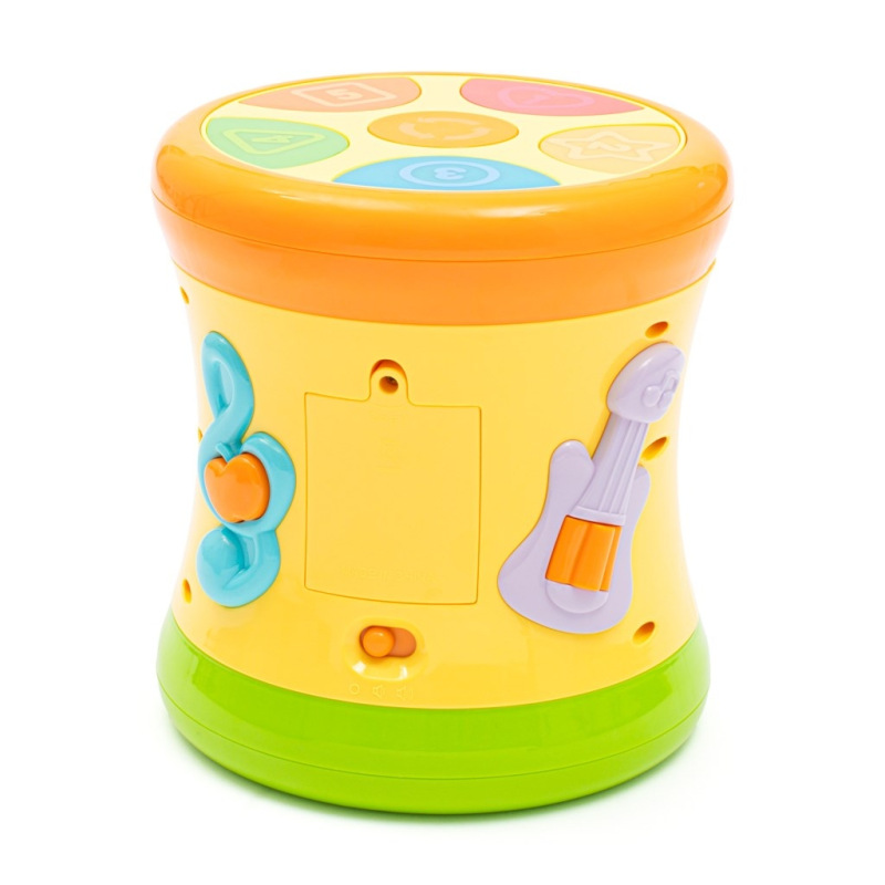 Obojstranný dynamický bubienok Baby Mix žltý 1
