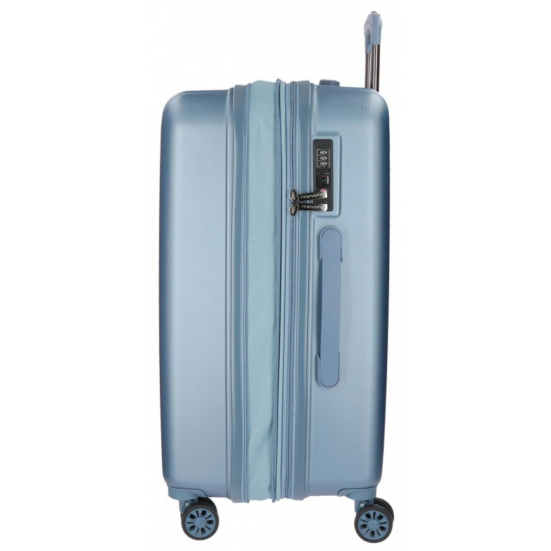 MOVOM Wood Steel Blue, Škrupinový cestovný kufor, 75x52x32cm, 109L, 5319363 (large exp.) 5