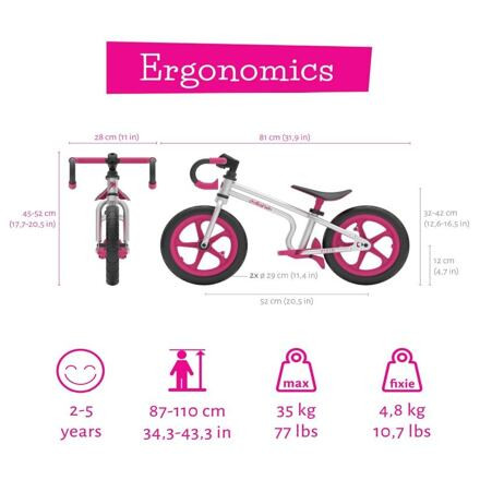 Fixie Pink odrážadlo 2