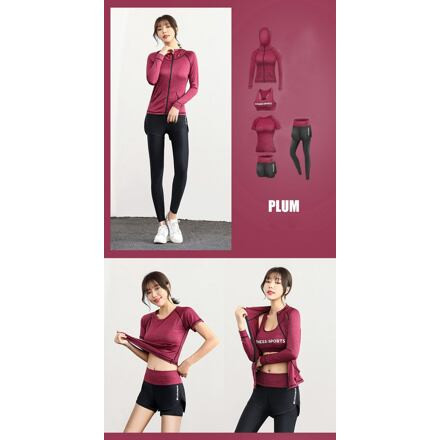 Runner Long 2W fitness set plum 1