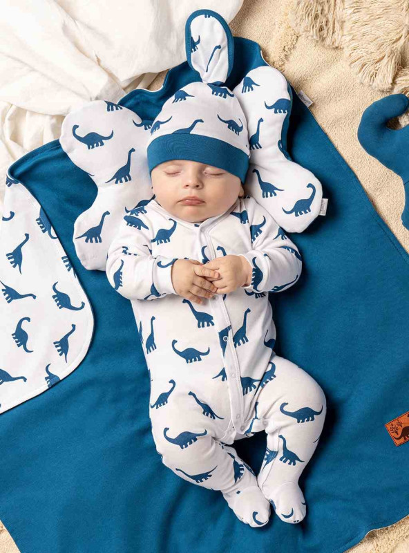 Dojčenská bavlnená čiapočka Nicol Ivo modrá 68 (4-6m) 1