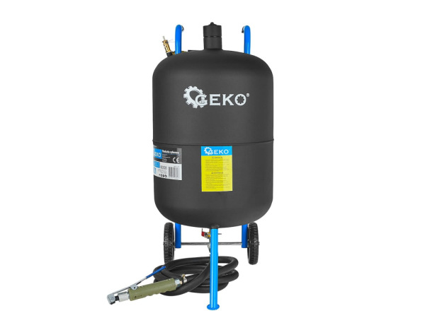 Pieskovačka 76 l, pracovný tlak 4,1-8,6 barov, spotreba vzduchu 170-700 l/min, GEKO 16