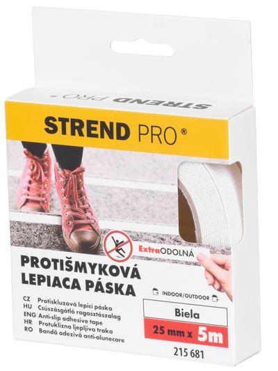 Páska Strend Pro, lepiaca, protišmyková, extra odolná, biela, 25 mm x 5 m