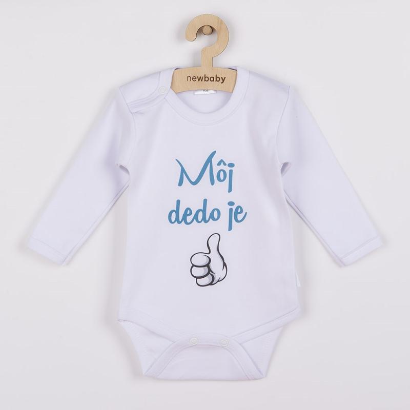 Body s potlačou New Baby Môj dedo je jednotka - darčekové balenie 80 (9-12m)