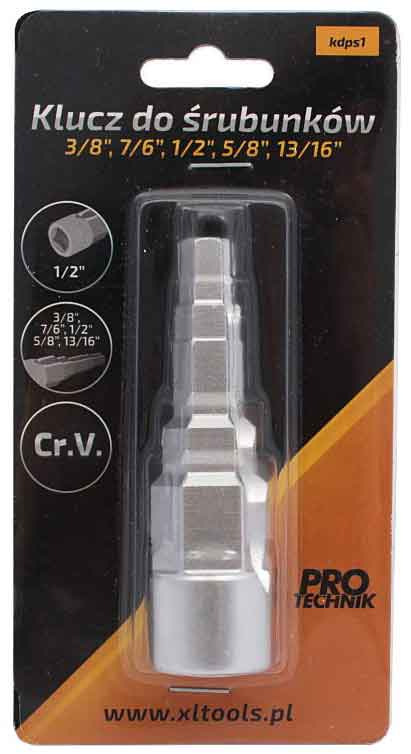 Kľúč na radiátorové šrubenie 5-stupňový na 3/8"-1" pre 1/2" račňu, XL-TOOLS 3