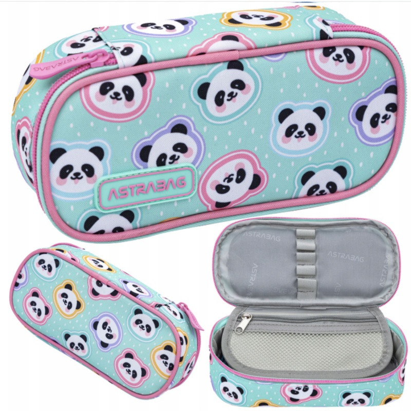 Jednokomorový peračník / puzdro AstraBAG MINTY PANDAS, AC6, 503025011