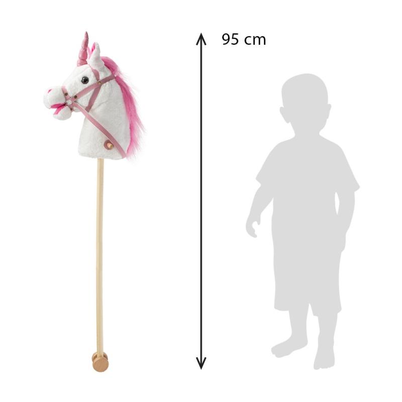 Hobby horse unicorn so zvukom a kolieskami Nia Baby Mix white