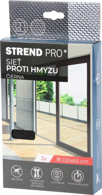 Sieť FlyScreen2 220x65 cm, proti hmyzu a komárom, na balkónové dvere, čierna PE, bal. 2 ks 2