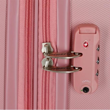 JOUMMA BAGS Movom Riga Pink, Sada luxusných ABS cestovných kufrov 70cm/55cm, 5999565