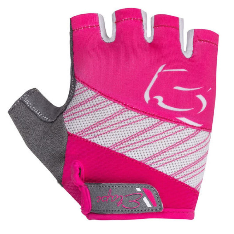 Simple detské cyklistické rukavice ružová-biela 1