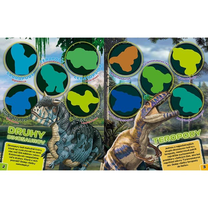 Dolep si svietiace samolepky Dinosaury 1