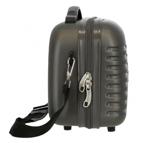 JOUMMA BAGS Movom India Anthracita, ABS Cestovný kozmetický kufrík,21x29x15cm,9L, 5083922