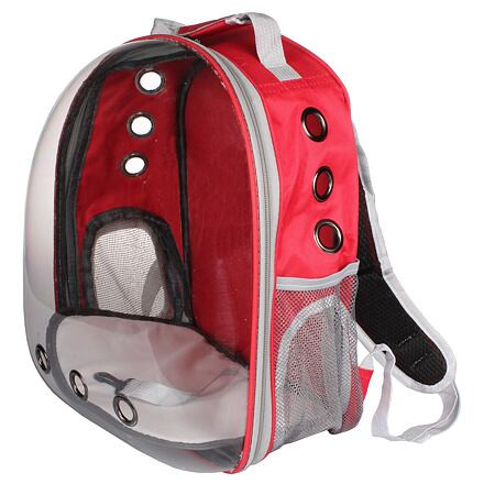 Petbag Transparent batoh pre miláčikov červená