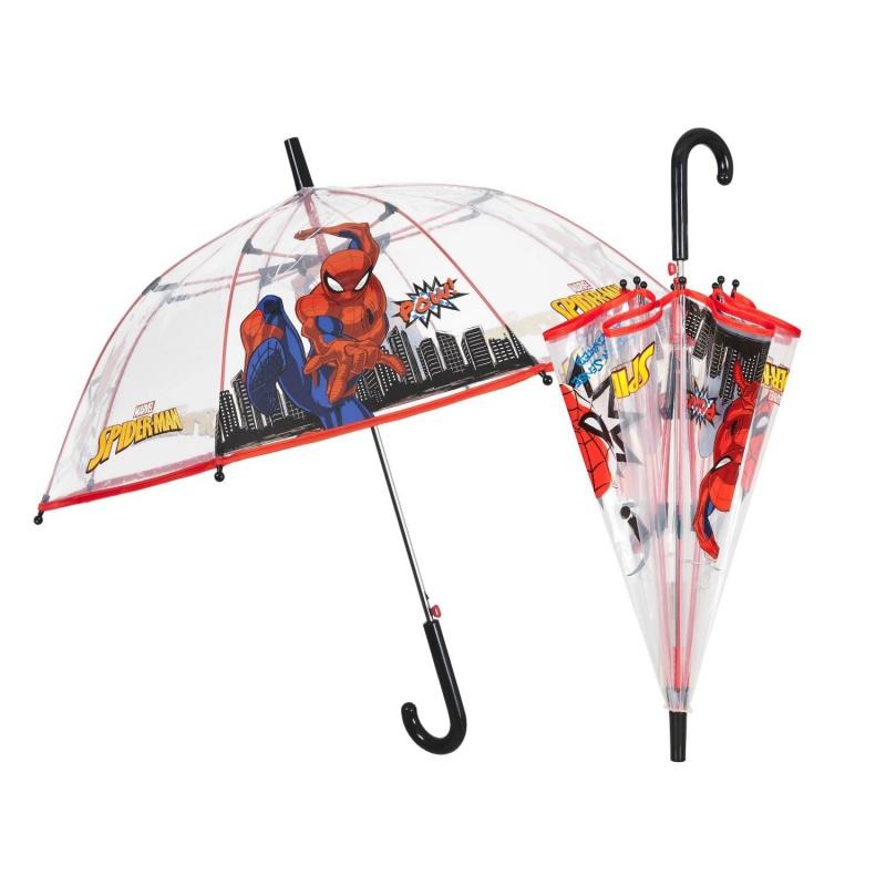 PERLETTI Detský dáždnik Spiderman Transparent, 75391