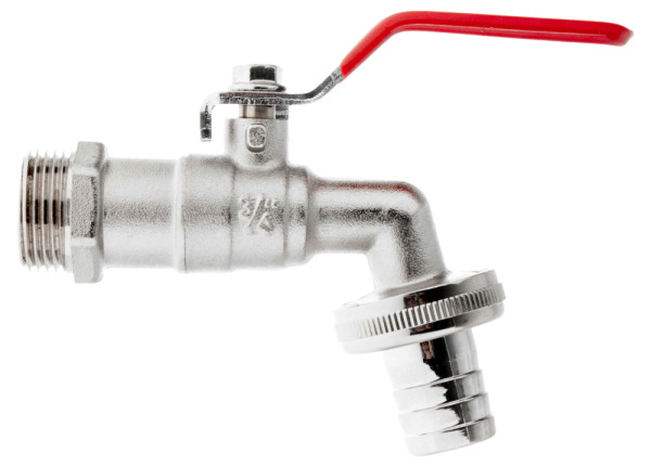 Guľový ventil 3/4", závit 1" s koncovkou na 1/2" hadicu, GEKO