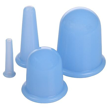 Cups 4Pack masážne silikonové baňky modrá