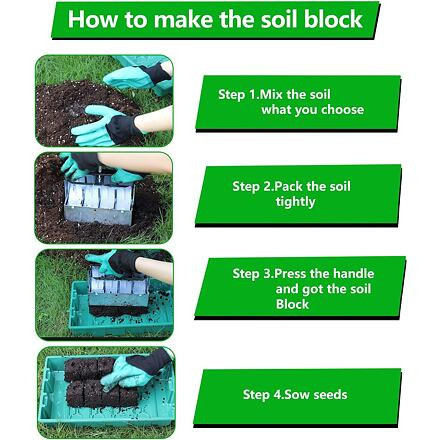 Merco Soil Blocker nástroj na výsadbu semien 6