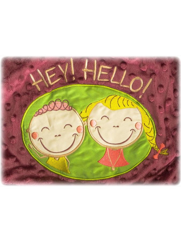 Detská obojstranná deka Sensillo Hey Hello 75x100 cm 2